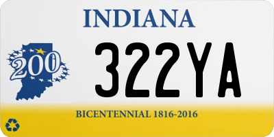 IN license plate 322YA