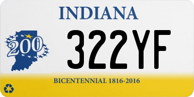 IN license plate 322YF