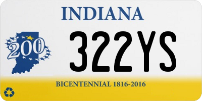 IN license plate 322YS