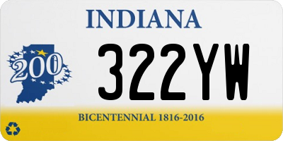 IN license plate 322YW