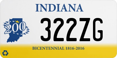 IN license plate 322ZG