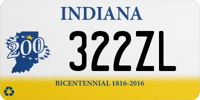 IN license plate 322ZL