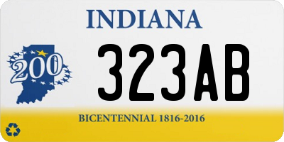 IN license plate 323AB