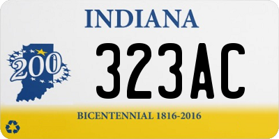 IN license plate 323AC