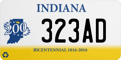 IN license plate 323AD