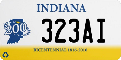 IN license plate 323AI