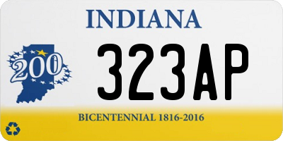 IN license plate 323AP