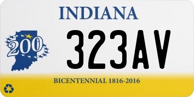 IN license plate 323AV