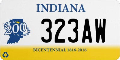 IN license plate 323AW