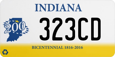 IN license plate 323CD