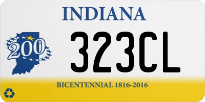 IN license plate 323CL