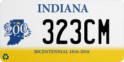 IN license plate 323CM