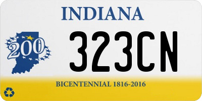 IN license plate 323CN