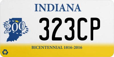 IN license plate 323CP