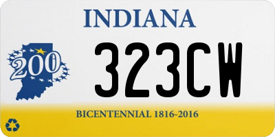 IN license plate 323CW