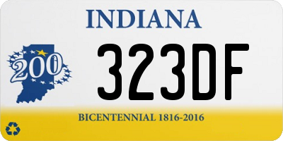 IN license plate 323DF