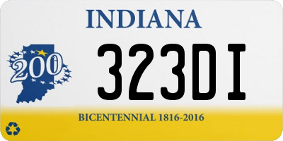 IN license plate 323DI