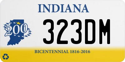 IN license plate 323DM