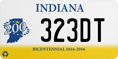 IN license plate 323DT