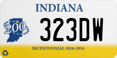 IN license plate 323DW