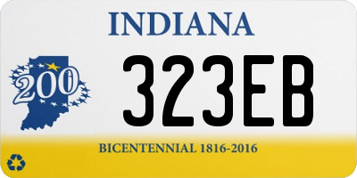 IN license plate 323EB