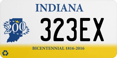 IN license plate 323EX