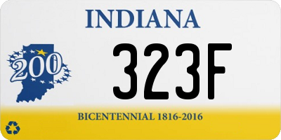 IN license plate 323F