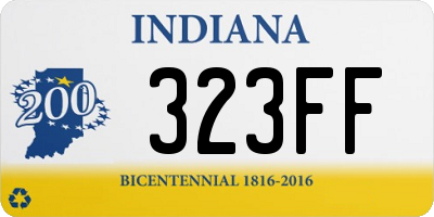 IN license plate 323FF