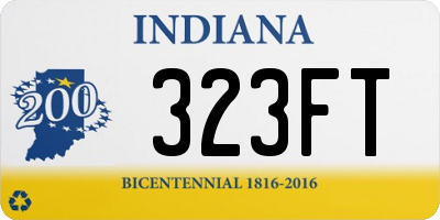 IN license plate 323FT