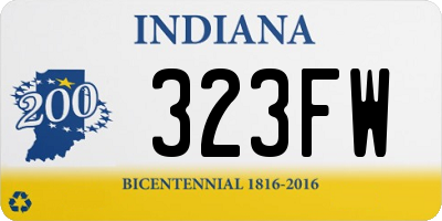 IN license plate 323FW