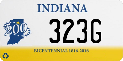 IN license plate 323G