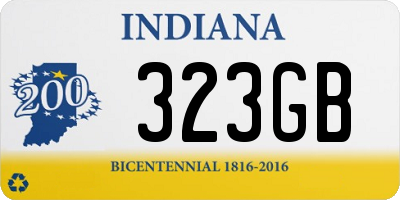 IN license plate 323GB