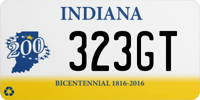 IN license plate 323GT