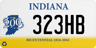 IN license plate 323HB