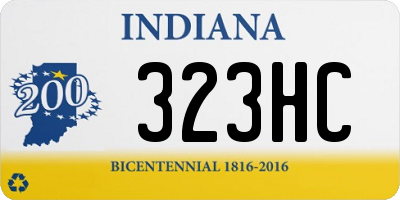 IN license plate 323HC