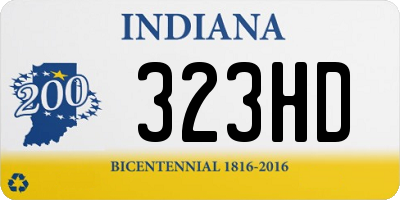 IN license plate 323HD