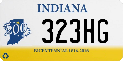 IN license plate 323HG