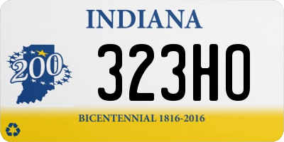 IN license plate 323HO