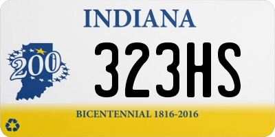 IN license plate 323HS