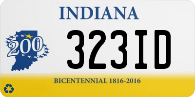 IN license plate 323ID