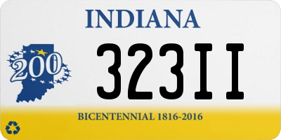 IN license plate 323II