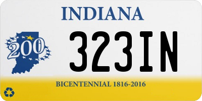 IN license plate 323IN