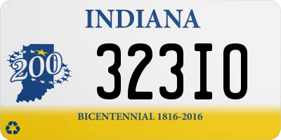 IN license plate 323IO