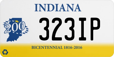 IN license plate 323IP