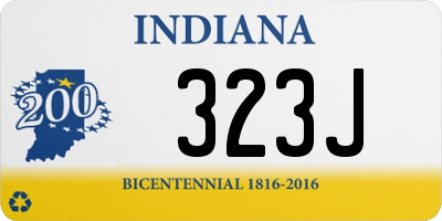 IN license plate 323J