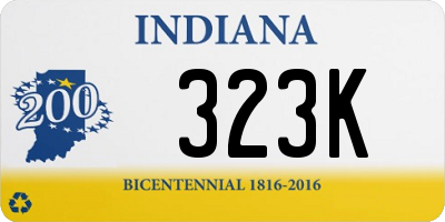 IN license plate 323K