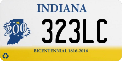 IN license plate 323LC