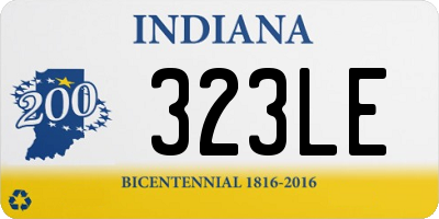 IN license plate 323LE