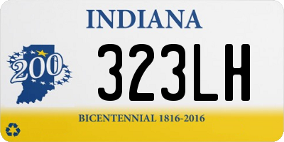 IN license plate 323LH