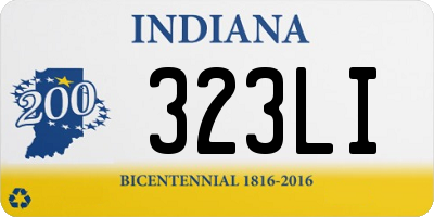 IN license plate 323LI